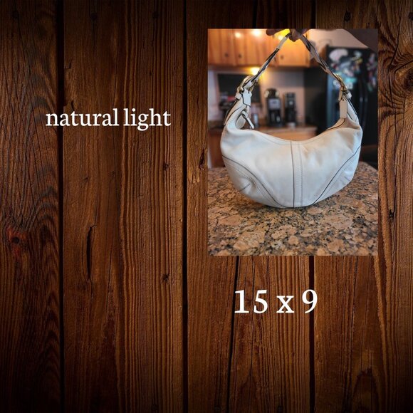 COACH Large Hobo Shoulder Bag in ivory/white - Picture 6 of 11